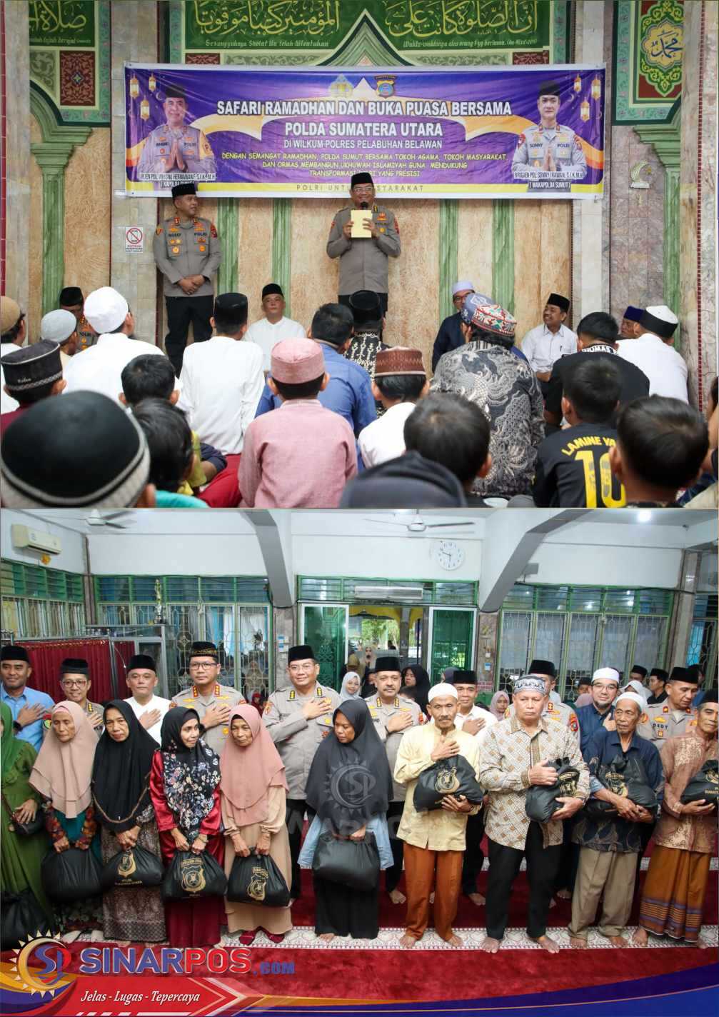 Safari Ramadhan Polda Sumut dan Polres Pelabuhan Belawan di Masjid Al-Muttaqin, Pererat Silaturahmi dan Sampaikan Pesan Kamtibmas