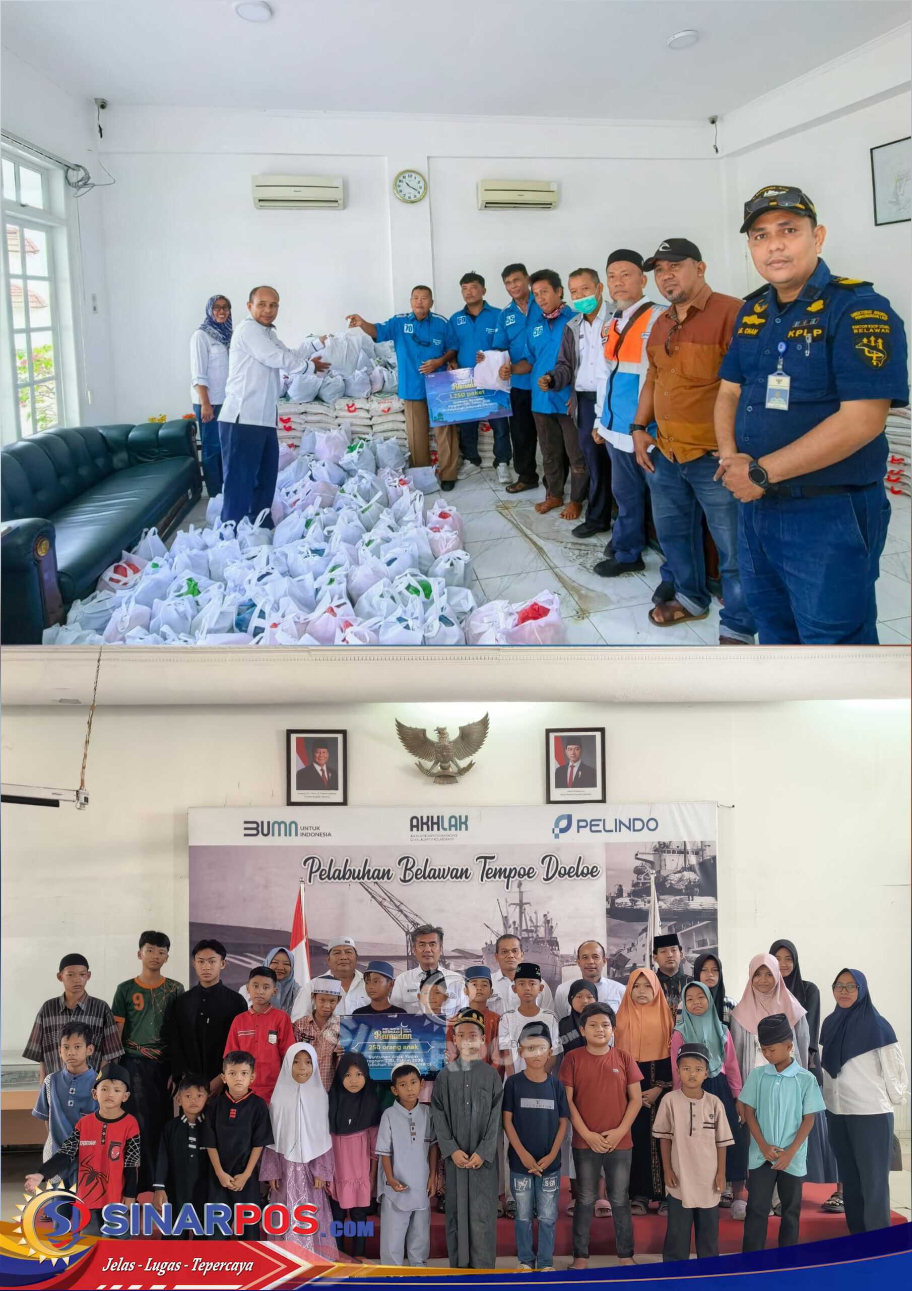 Ramadhan Berbagi, Pelindo Regional 1 Belawan Salurkan 1.250 Paket Sembako, 1.250 Takjil dan 250 Santunan Anak Yatim