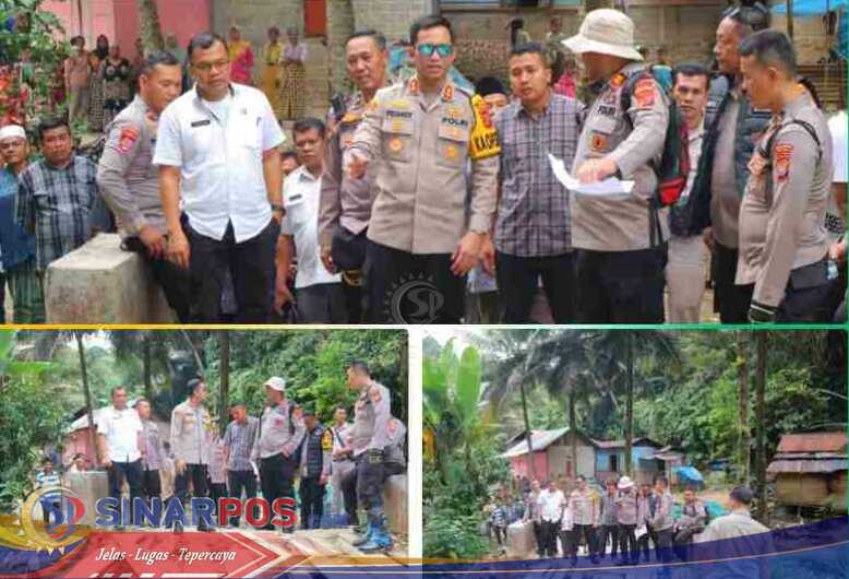 Kapolres Madina Tinjau Lokasi Pembangunan Jembatan Presisi di Kecamatan Panyabungan