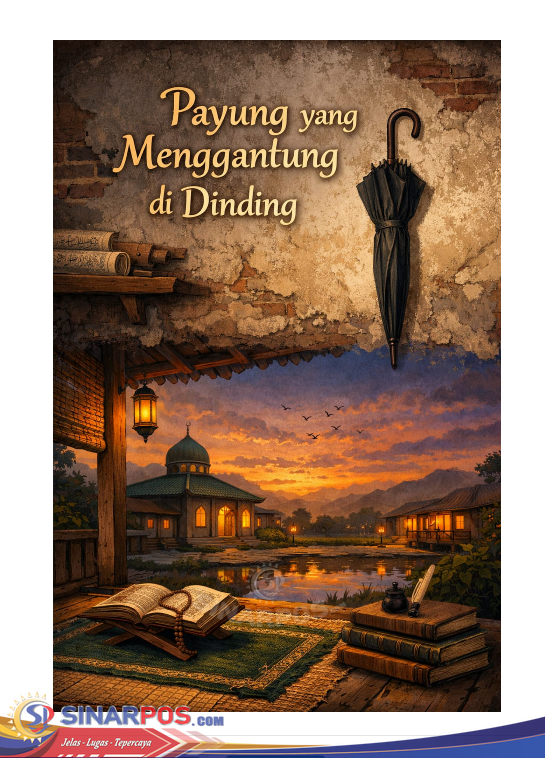 Payung yang Menggantung di Dinding