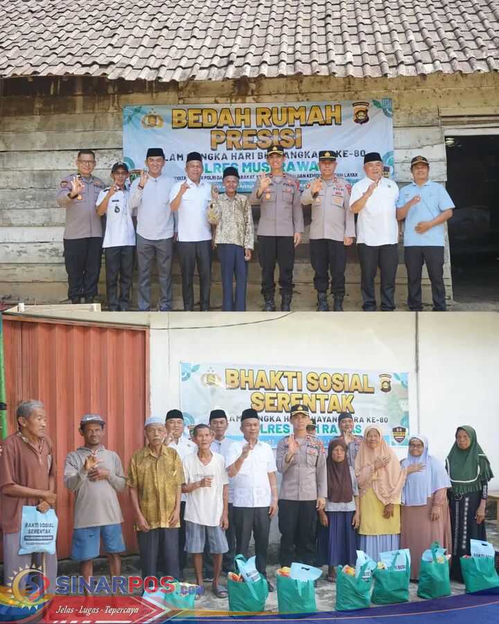 Wabup Mura Melakukan Peletakan Batu Pertama Bedah Rumah Polres Musi Rawas dalam Rangka Hari Bhayangkara ke-80