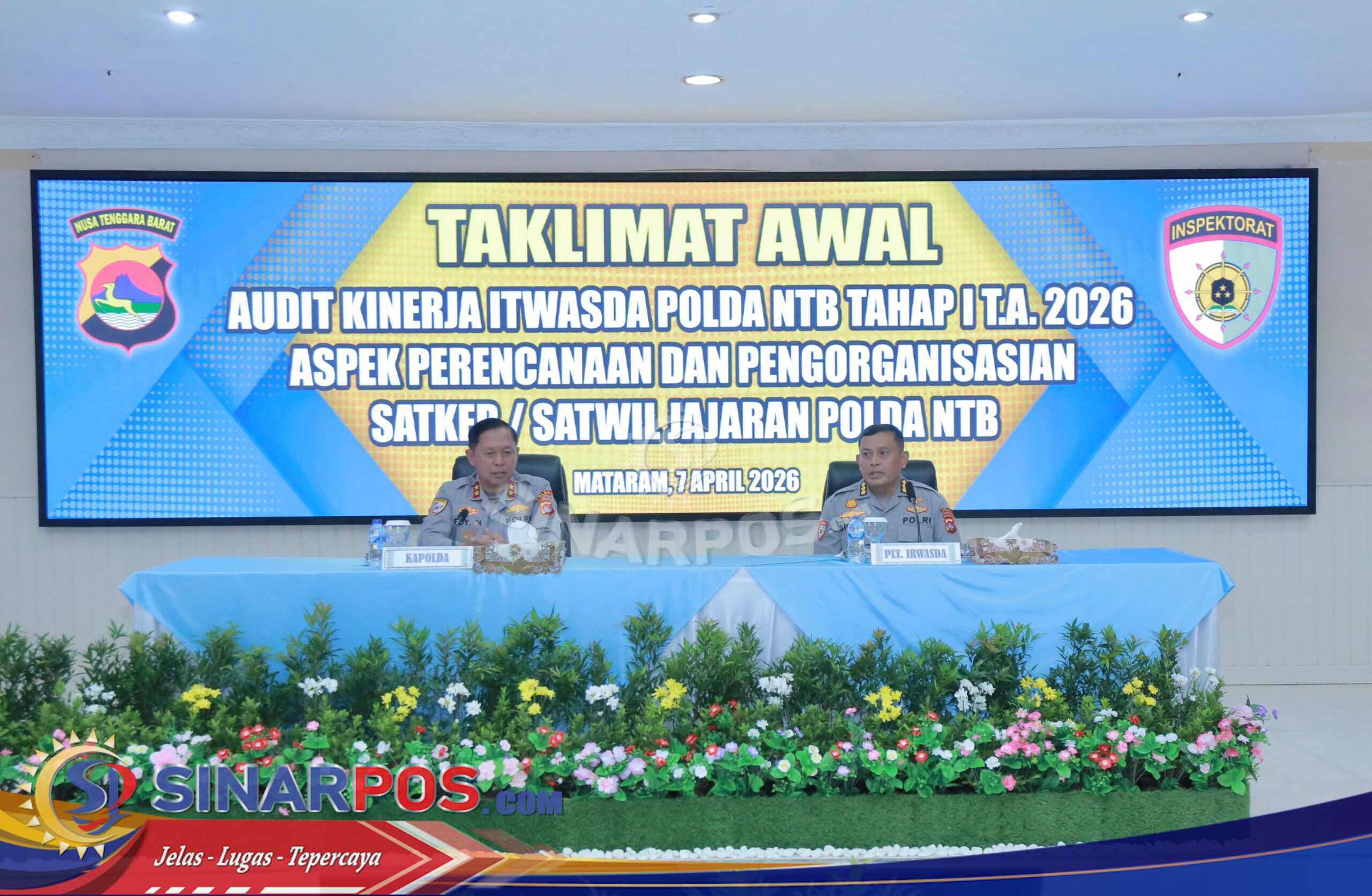 Kapolda NTB Buka Taklimat Awal Audit Kinerja Itwasda 2026, Tekankan Evaluasi untuk Perbaikan Organisasi