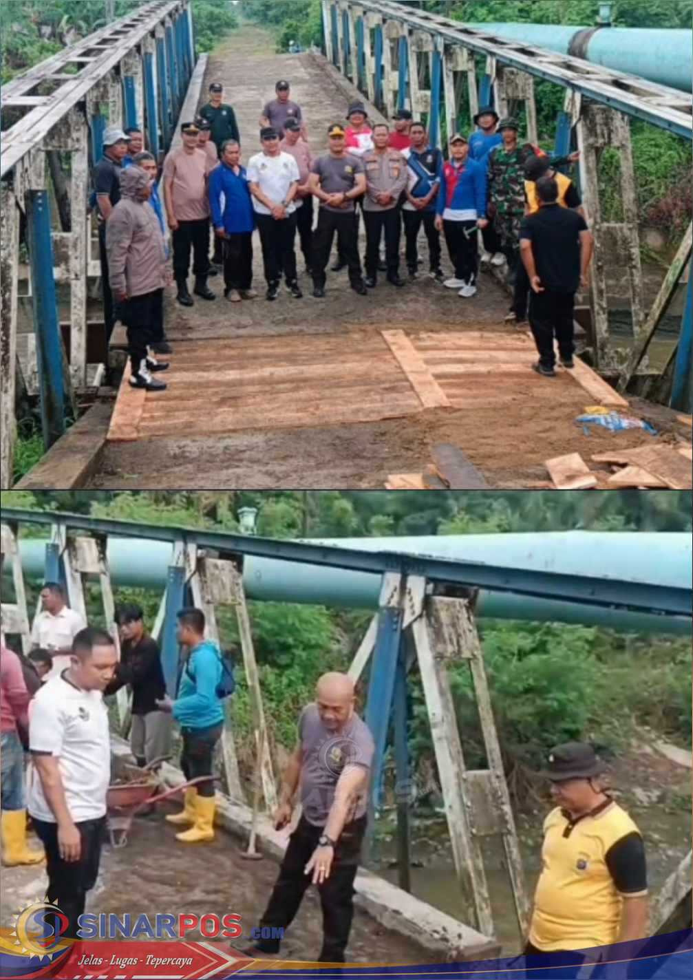 Luar Biasa!! Polsek Medan Tembung Lakukan Perbaikan Titi di Desa Sampali Percut Seituan